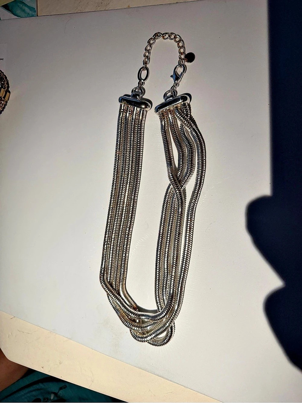 Talbots Multi-Strand Chain Necklace in Silver